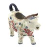 Blue Rose Polish Pottery - Red Daisy Cow Creamer -