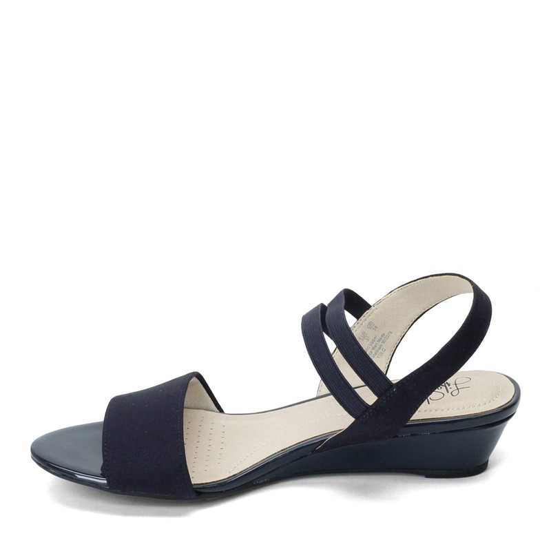 LifeStride Yolo Sandalias de cuña para Mujer, Marino, 8W US