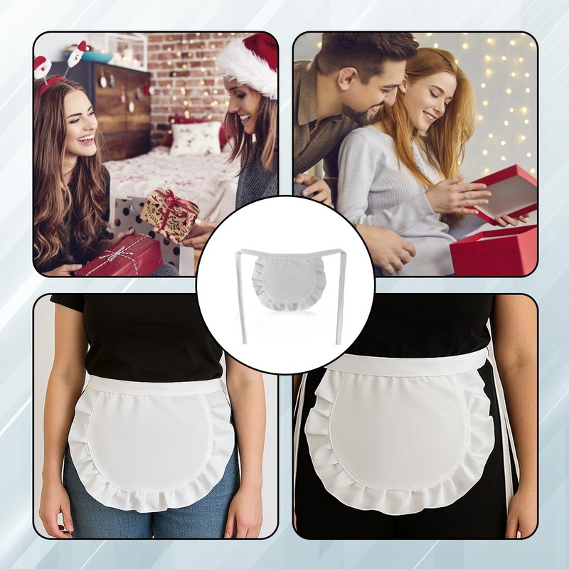 Maid Apron, White Apron White Waist for Cosplay, Theme Parties