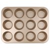 David Burke Kitchen Commerical Weight 12 Cup Muffin Pan Bronze
