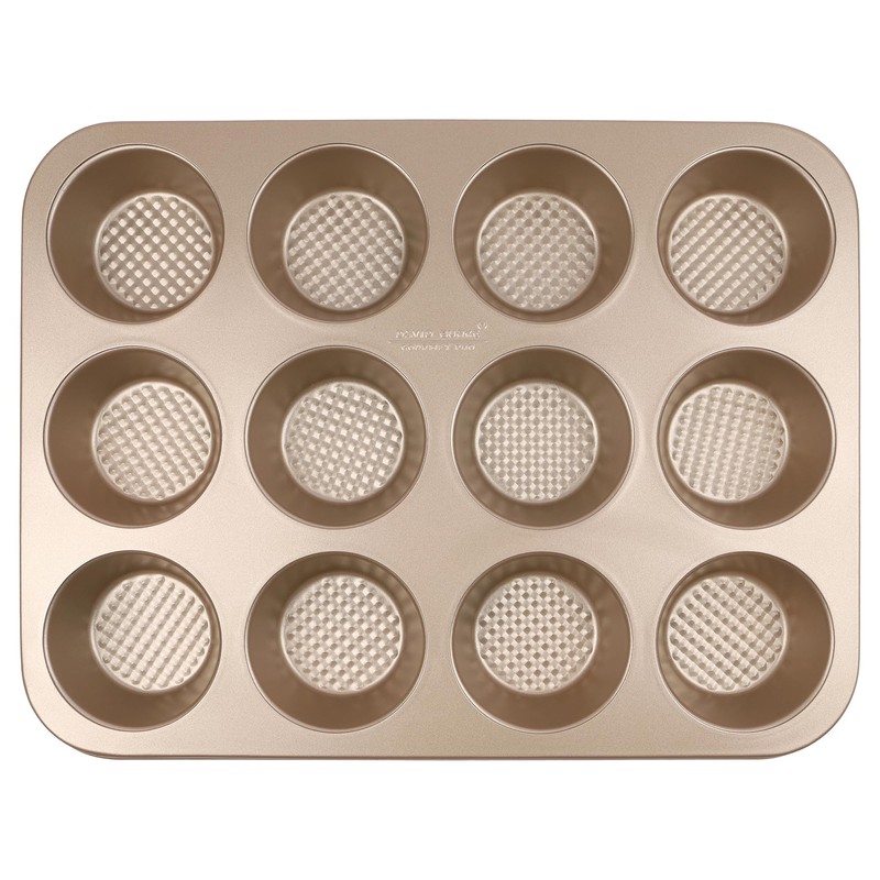 David Burke Kitchen Commerical Weight 12 Cup Muffin Pan Bronze