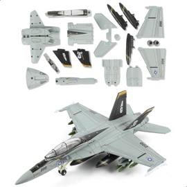 1:72 Scale F-18 Jolly Rogers Fighter Jet Quick Assembly Model Kit, Plastic F18 Fun Toy Airplane Assembly Model with Stand Kids Gift Suitable (36PCS)