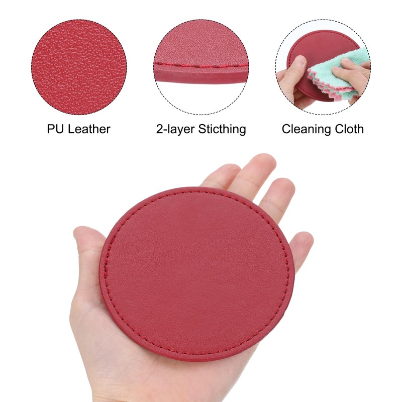 sourcing map 1 Set Leather Coasters for Drinks, Drink Coasters