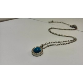Lia Sophia "Candy Dot" necklace - bright blue crystal