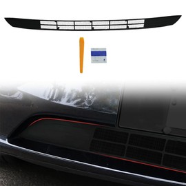 Front Grill Mesh Insert Compatible Model 3 2024 Highland，ABS Air Inlet Vent Grille Cover Replacement for Model 3 Accessories 2024（Black）.