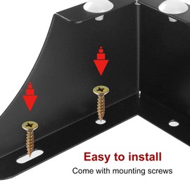 Qiveno 3 Inch Metal Furniture Legs Set of 4, Heavy Duty Furniture Feet Minimalist Design Sofa Feets DIY Replacement Parts for TV Cabinet, Coffee Table (Black)