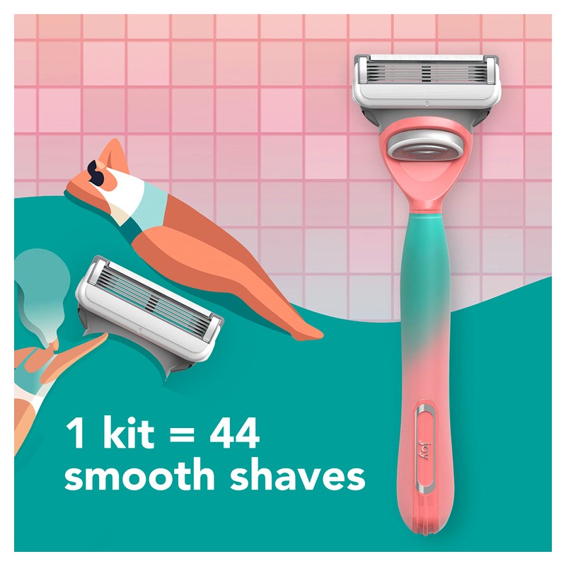 Joy Color-Changing Razor for Women, Shave Kit with 1 Handle