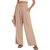 TARSE Womens Summer Linen Palazzo Pants Boho High Waisted Wide