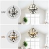 DLLT 6-Light Orb Chandelier, Black and Gold Globe Pendant Lights,