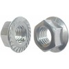 Fifty (50) 1/4-20 Zinc Plated Serrated Flange Hex Lock Nuts