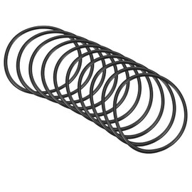 QUARKZMAN 67 mm x 60 mm x 3.5 mm Nitrile Rubber O-Rings x 10 Pieces Round Sealing Disc for Tap Plumber Repair Seal Connection [Black]