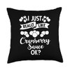 Cranberry Sauce Recipe Relish Canned Jellied Sugar Berry Throw Pillow