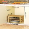 sandpaint 4 Tier Wooden Cabinet Tray Dividers, Kitchen Vertical Baking