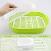 DOERDO Microwave Steamer with Lid, Plastic Vegetable Steamer for Cooking