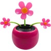 Solar Powered Dancing Flower Car Decor - Rose Red Bobblehead