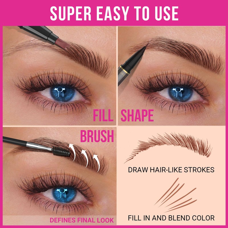 iMethod Microblading Eyebrow Pencil - Eyebrow Pencil 2-in-1 Dual-Ended Eyebrow