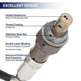 O2 Oxygen Sensor 234-5430 5-Wire Upstream Replacement for Hyundai Elantra 2003-2009 Kia Spectra 2004-2009 Spectra 2005-2009 2.0L-L4 Replace# 39210-23900