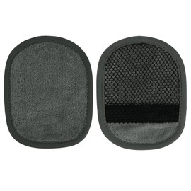 ReignSword 2 Pack Velvet Soap Bag, Shower Bar Soap Pouch Scrubber, Foaming and Drying (Grey)