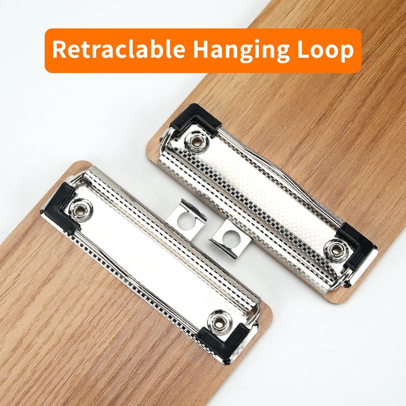 A6 Clipboard,6 Pack Mini Clipboard with Low Profile Clip,A6 Wooden