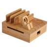 Bamboo Multiple Layer Digital Electronic Bracket Mobile Phone Charging Storage