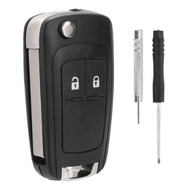 2 Button Car Remote Key Shell Case Compatible with Aveo, Matiz, Cruze, Captiva, Spark, Orlando, Trax and Vauxhall Astra, Insignia, Vectra. (1 Pack)
