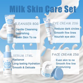 Milk Skin Care for Teens 10-12 - Birthday Christmas Gifts for Teenage Girls - Skin Care for Kids 8-9 - Girls Skin Care for Kids Age 8-12 - Milk Skincare for girls 10-12 - skin care Kit for Women