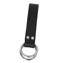 Baoblaze Rock Hikes Women's Skirt Hiking PU Vintage Unpolished Costume Props O Shaped Costume Fashion Hook Strap Belt Clip, black