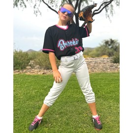 Stelle Baseball/Softball/Fastpitch Belt Girls Sports Elastic Adjustable Boys Uniform Belts Youth and Adult Sizes（White,Youth）