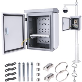 Outdoor Electrical Enclosure Box Ventilation Design, Outdoor Junction Box, Cold Rolled Steel, Ip65 Rated Waterproof, Wall and Pole Mount.