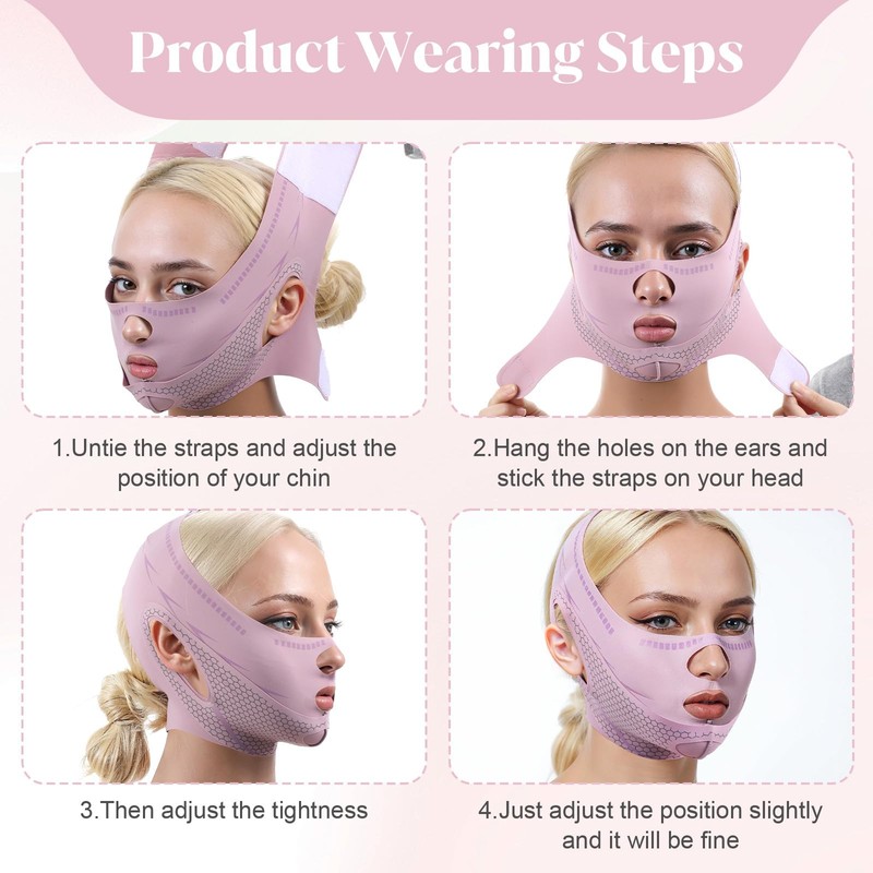 Hpmjz Chin Strap for Sleeping V Line Lifting Mask Reusable