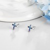 Cross Stud Earrings Sterling Silver Abalone Shell Small Cross Earrings