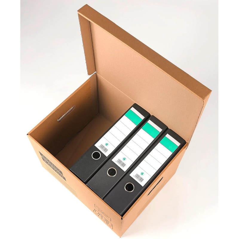 BURI Archive Box for 5 Lever Arch Files Moving Box