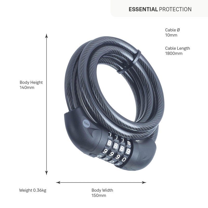 Essential Security Combination Cable Lock