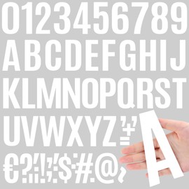 420 PCS 42 Sheets Letter Stickers Big Font Mailbox Numbers and Letters Self Adhesive Vinyl Waterproof Alphabet Number Stickers for Mailbox House Address, Cars, Poster, Business Decor (5 Inch,White)