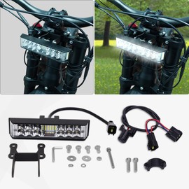 YIBEICO LED Headlight Kit for Talaria Sting R MX4 MX3 with Switch, Plug N Play Light Bar Headlight with Headlamp Mount Bracket, High Brightness Front Headlamp LED Bulbs Light (With Switch)