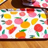 Set Of 4 Summer Fruits Handled Trays 38x23cm Medium Melamine