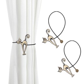 Pack of 2 magnetic curtain tiebacks, curtain clips, magnetic tiebacks, curtain tiebacks for home, office, hotel window decoration