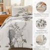 SUCSES 3 Pieces Floral Comforter Set Queen Size Botanical Flower