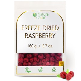 RASPBERRY Freeze Dried Whole | 160g - 5.7oz | 100% Natural & Vegan | No-GMO | Without Sugar and Any Additions ~*~