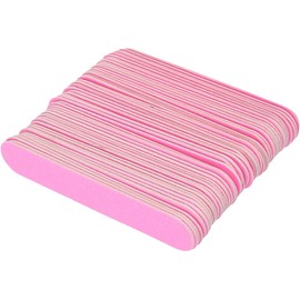 Lima de Uñas, Herramienta de Manicura, Lijado, Pulido, Tira de Pulido para Uso Profesional en el Hogar, 100 Uds. (PINK)