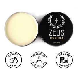 ZEUS Conditioning Beard Balm for Men - 2 Oz - Natural Softening Conditioner for Facial Hair (SCENT: Vanilla Rum)