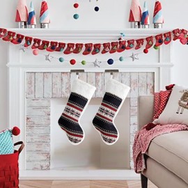climafusion Christmas Stockings Set of 2, Christmas Decorations Indoor, 19 Inches large Holiday Xmas Stockings for Party Christmas Tree