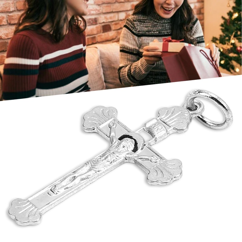 Crucifix Necklace Exquisite 925 Sterling Silver Men's Women's Jesus Cross