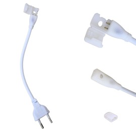 Stecker für LED, COB 220 V, LED-Streifen-Adapter 220 V, Breite 10 mm (Durchmesser des LED-Lichts 8 mm), 2-poliger Netzadapter für direkten Anschluss von 220 V, einfarbig, einfache Installation