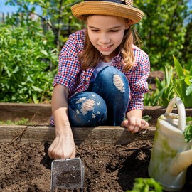 Garden Sieve Set, 4 Pieces, Stainless Steel with Handle, Compost Sieve, 2-5 mm Mesh