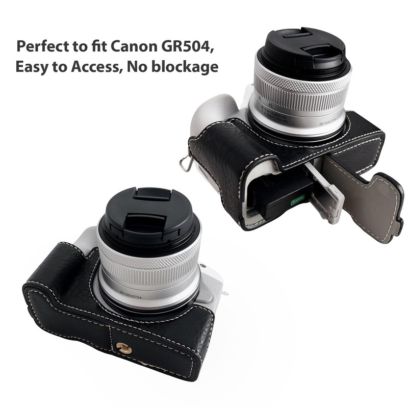 Namolit Digital Camera Bottom Protective Case PU Leather Camera Bag