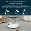 KITCHENDAO Glass Sugar Dispenser with Side Pour Spout, Built-in Lid