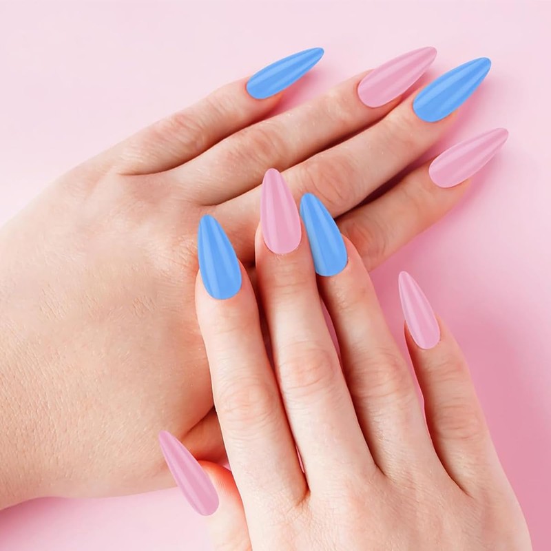 ieron 24 Colours 576 Pieces Artificial Nails Acrylic for Nail