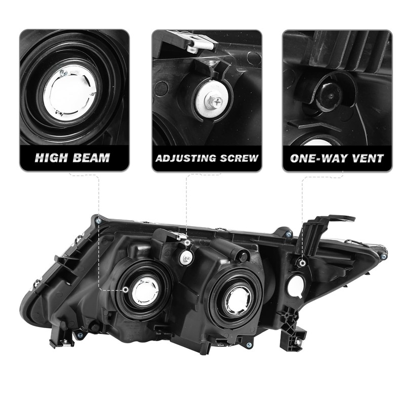 SOCKIR Headlight for 2011-2014 Hyundai Sonata Right Passenger Side w/Bulbs