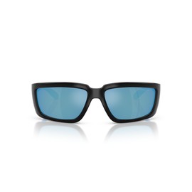 ARNETTE Man Sunglasses Black/Royal Blue Rubber Frame, Dark Grey Mirror Water Polar Lenses, 62MM